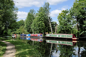 Beautiful moorings on the Kennet and Avon Canal